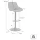 Anibal Blue Upholstered Swivel Bar Stool