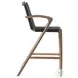 Brielle Outdoor Light Eucalyptus Wood and Charcoal Rope Counter Height Stool