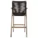 Brielle Outdoor Light Eucalyptus Wood and Charcoal Rope Counter Height Stool