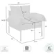 Bloom Soft Oat Performance Fabric Accent Chair