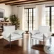 Bloom Soft Oat Performance Fabric Accent Chair