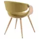 Butterfly Oak and Green Upholstered Dining Chair
