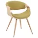 Butterfly Oak and Green Upholstered Dining Chair
