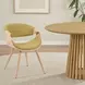 Butterfly Oak and Green Upholstered Dining Chair