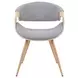 Butterfly Oak and Gray Upholstered Dining Chair