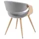 Butterfly Oak and Gray Upholstered Dining Chair