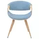 Butterfly Oak and Light Blue Upholstered Dining Chair