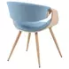 Butterfly Oak and Light Blue Upholstered Dining Chair