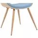 Butterfly Oak and Light Blue Upholstered Dining Chair