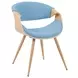 Butterfly Oak and Light Blue Upholstered Dining Chair