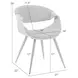 Butterfly Oak and Light Blue Upholstered Dining Chair