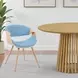 Butterfly Oak and Light Blue Upholstered Dining Chair