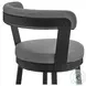 Bryant Light Gray Faux Leather and Black 26" Swivel Counter Height Stool