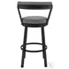 Bryant Light Gray Faux Leather and Black 30" Swivel Bar Stool