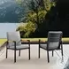Crown Dark Gray Outdoor Dining Chair Set of 2