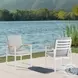 Crown Light Gray Outdoor Dining Chair Set of 2
