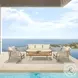 Cypress Ivory Outdoor Patio Chair