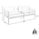 Cypress Ivory Outdoor 75" Patio Sofa