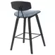 Fox Black and Speckled Blue Upholstered Counter Height Stool