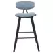 Fox Black and Speckled Blue Upholstered Bar Stool
