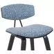 Fox Black and Speckled Blue Upholstered Bar Stool