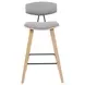 Fox Oak and Gray Upholstered Counter Height Stool