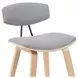Fox Oak and Gray Upholstered Bar Stool