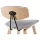 Fox Oak and Gray Upholstered Bar Stool
