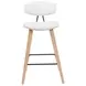 Fox Oak and White Upholstered Counter Height Stool