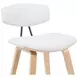 Fox Oak and White Upholstered Counter Height Stool