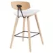 Fox Oak and White Upholstered Bar Stool