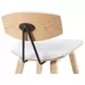 Fox Oak and White Upholstered Bar Stool
