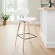 Fox Oak and White Upholstered Bar Stool