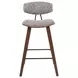 Fox Walnut and Speckled Brown Upholstered Counter Height Stool