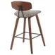 Fox Walnut and Speckled Brown Upholstered Counter Height Stool