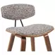 Fox Walnut and Speckled Brown Upholstered Counter Height Stool