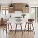 Fox Walnut and Speckled Brown Upholstered Counter Height Stool