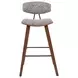 Fox Walnut and Speckled Brown Upholstered Bar Stool