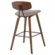 Fox Walnut and Speckled Brown Upholstered Bar Stool