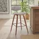 Fox Walnut and Speckled Brown Upholstered Bar Stool