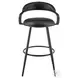 Gardenia Black Swivel Counter Height Stool