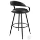 Gardenia Black Swivel Counter Height Stool