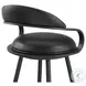 Gardenia Black Swivel Counter Height Stool