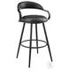 Gardenia Black Swivel Counter Height Stool