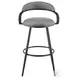 Gardenia Vintage Gray Swivel Bar Stool