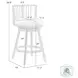 Harper Ivory Fabric Swivel Bar Stool