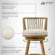 Harper Ivory Fabric Swivel Bar Stool