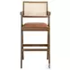 Harley Brown Upholstered Bar Stool