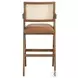 Harley Brown Upholstered Bar Stool