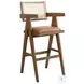 Harley Brown Upholstered Bar Stool